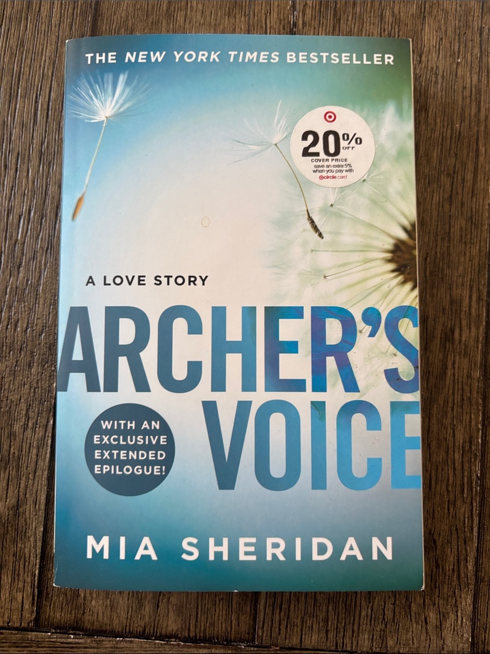Archer's Voice by Mia Sheridan - Blue Gradient Paperback